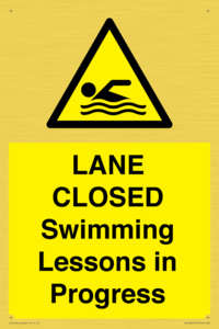 LANE CLOSED Swimming Lessons in Progress